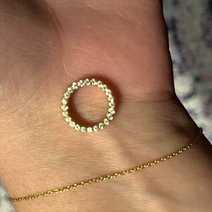 Diamond Circle Pendant Necklace
